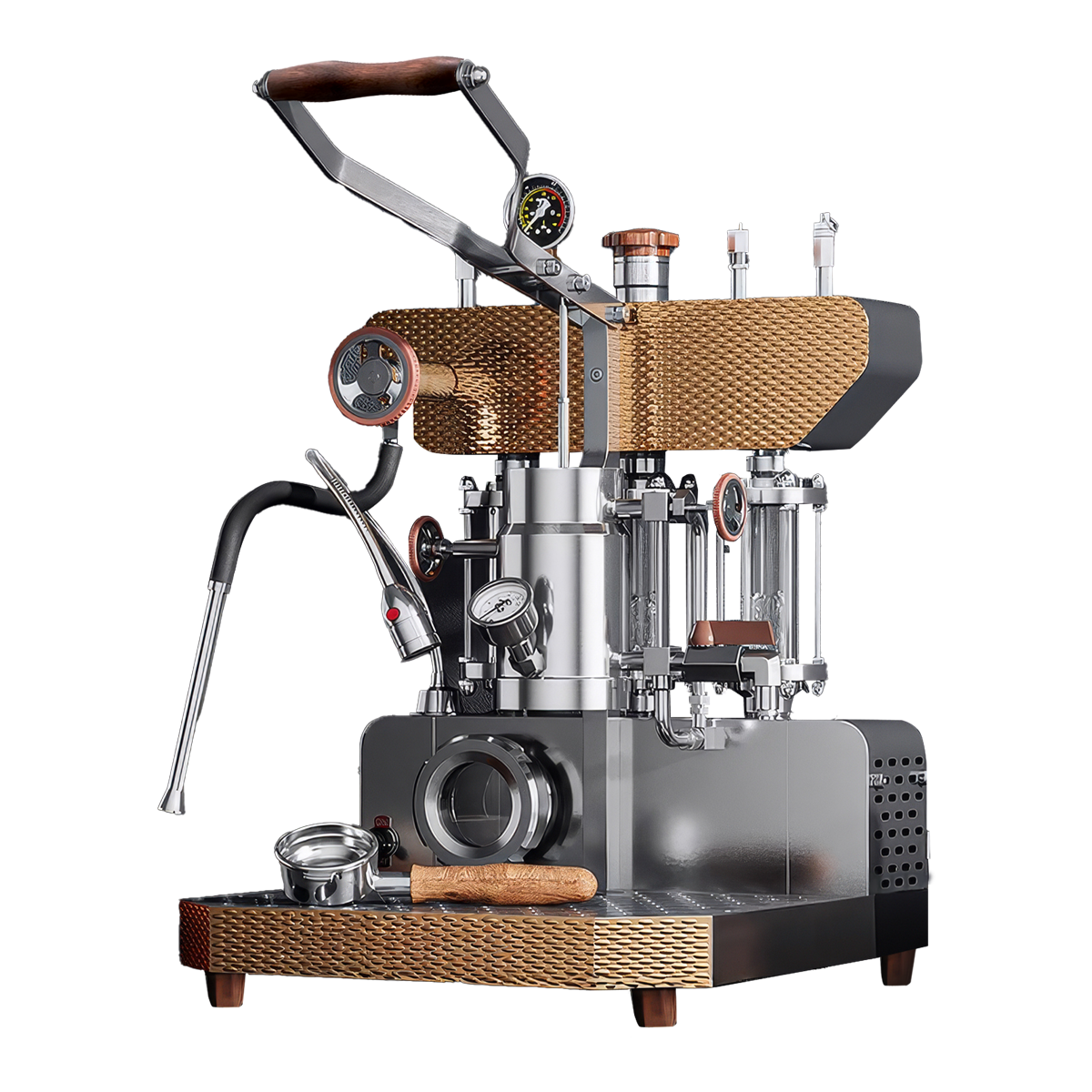 Aleman 6S ναυαρχίδα Dual Boiler μηχανή με μοχλό | Τεχνολογία κορεσμένης ομάδας