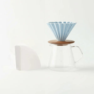 Ιαπωνικό σετ χειροποίητης παρασκευής - Origami dripper + 100 φίλτρα - Barista και Espresso